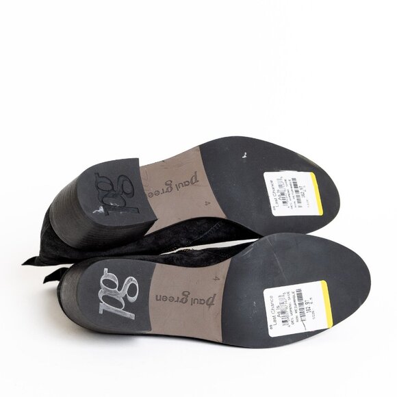 Paul Green Suede Leather Bootie Black Western Nicole Made in Austria - Picture 7 of 16